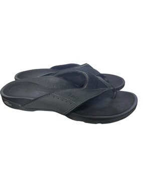 Walking Co Abeo Balboa Black Size 10 Suede Arch Support Sandal Flip Flop Thong